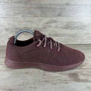 Allbirds Wool Runners Sneakers Merino Wool Maroon Men 10